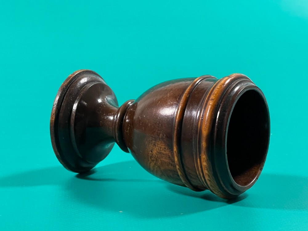 Antique Treen Laburnum Duck Egg Cup - large size View III