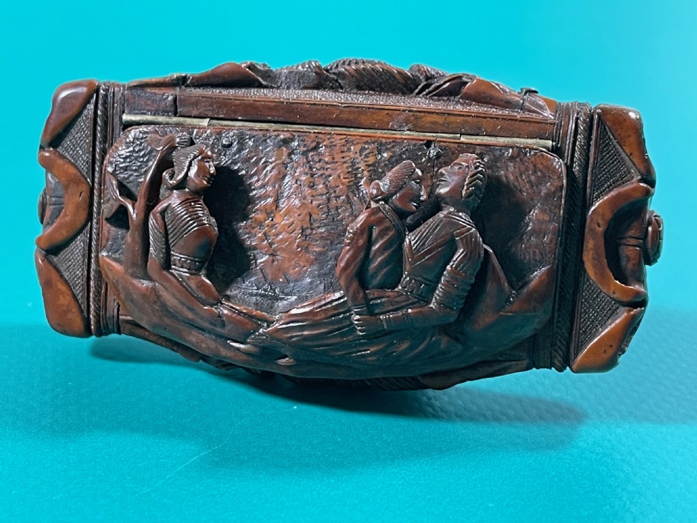 Antique Coquilla Nut Snuff Box
