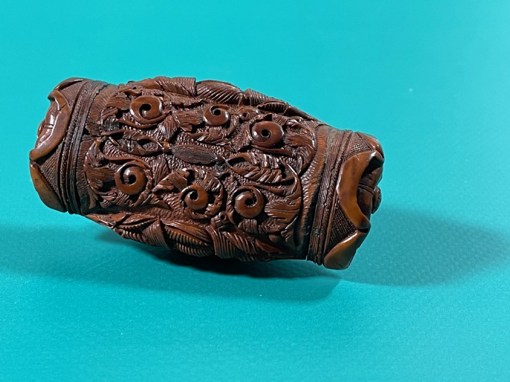 Antique Coquilla Nut Snuff Box View II