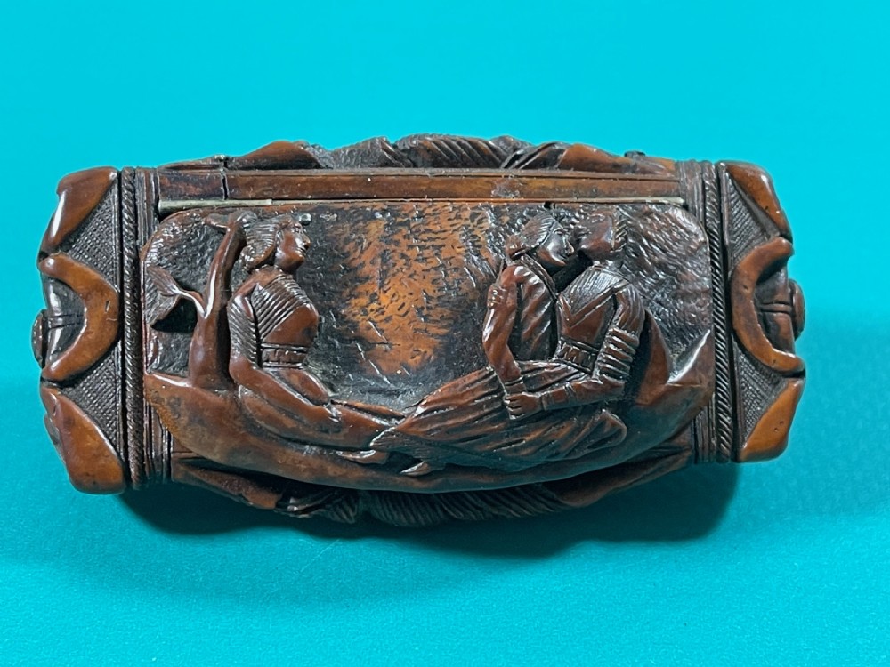 Antique Coquilla Nut Snuff Box View V