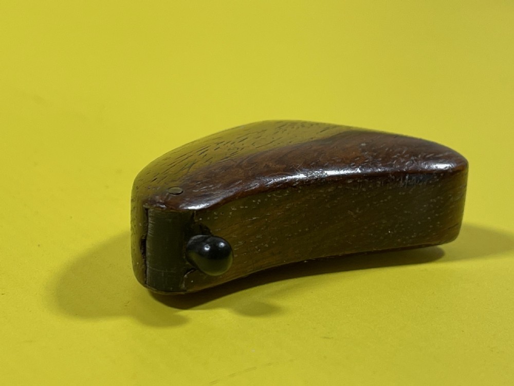 An Unusual Shaped Antique Treen Snuff Box View IV