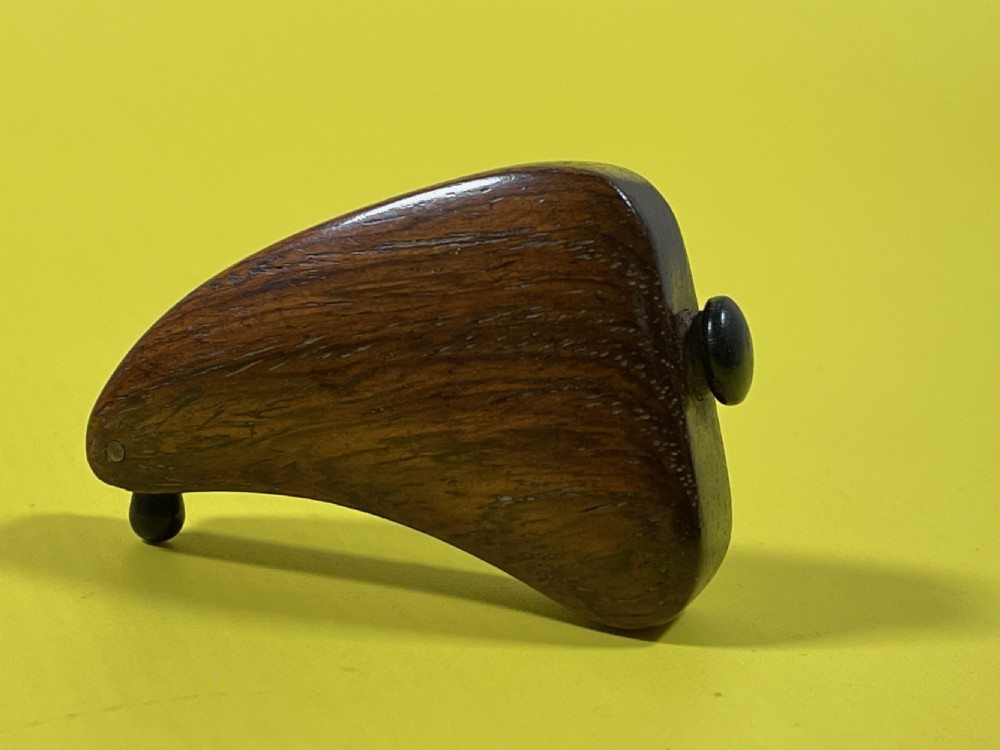 An Unusual Shaped Antique Treen Snuff Box View VI