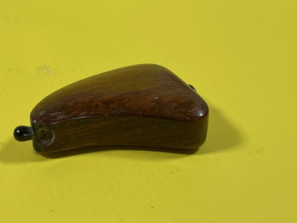 An Unusual Shaped Antique Treen Snuff Box View VII