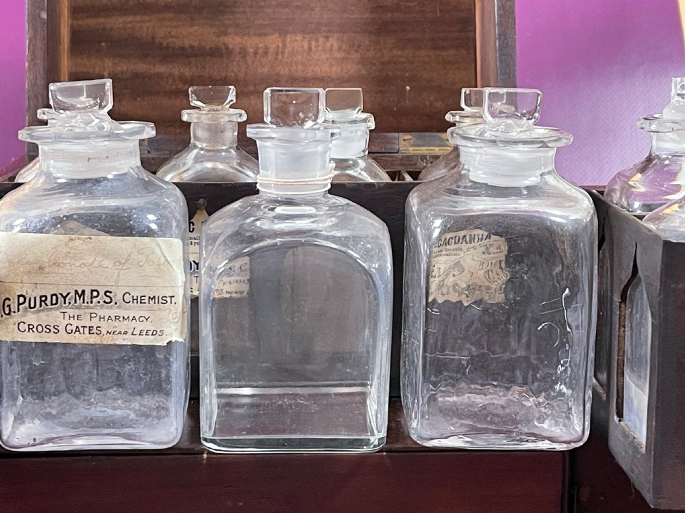 A Small Mahogany Apothecary Cabinet - fully fitted  View VI