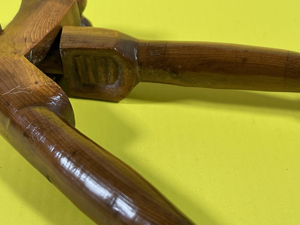 Antique Treen Yew Wood Lever Nutcrackers View VI