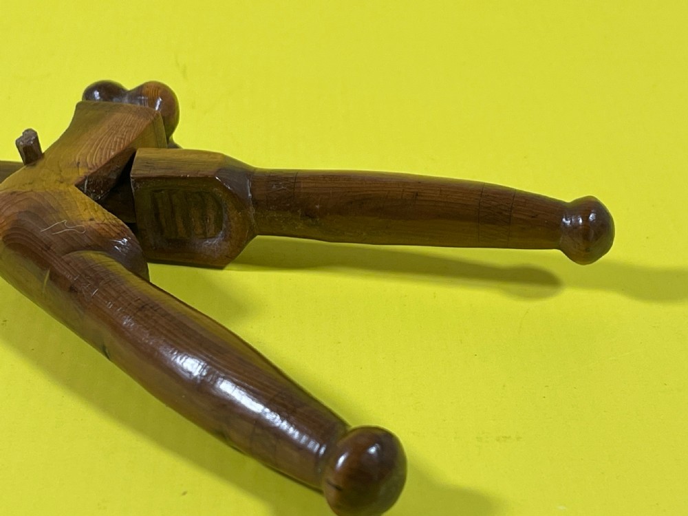 Antique Treen Yew Wood Lever Nutcrackers View VII