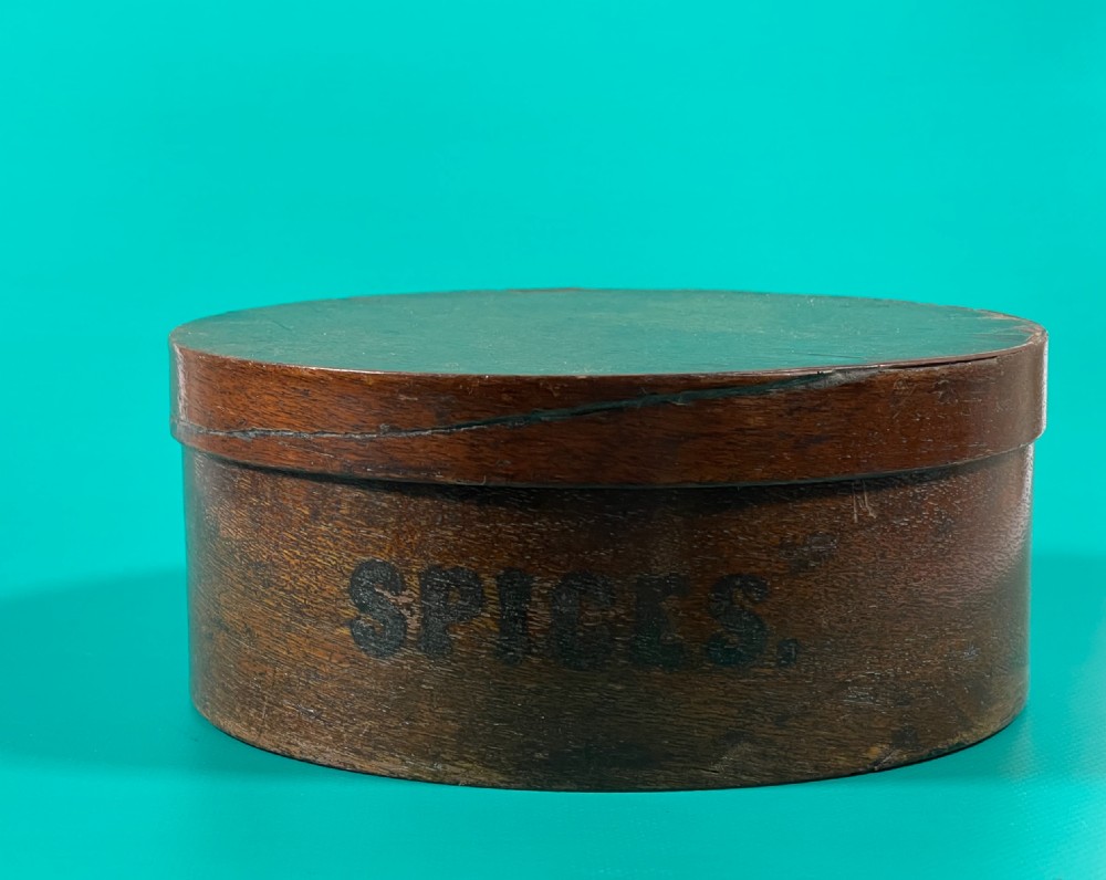 Antique Treen Spice Box - with 8 spice pots View V