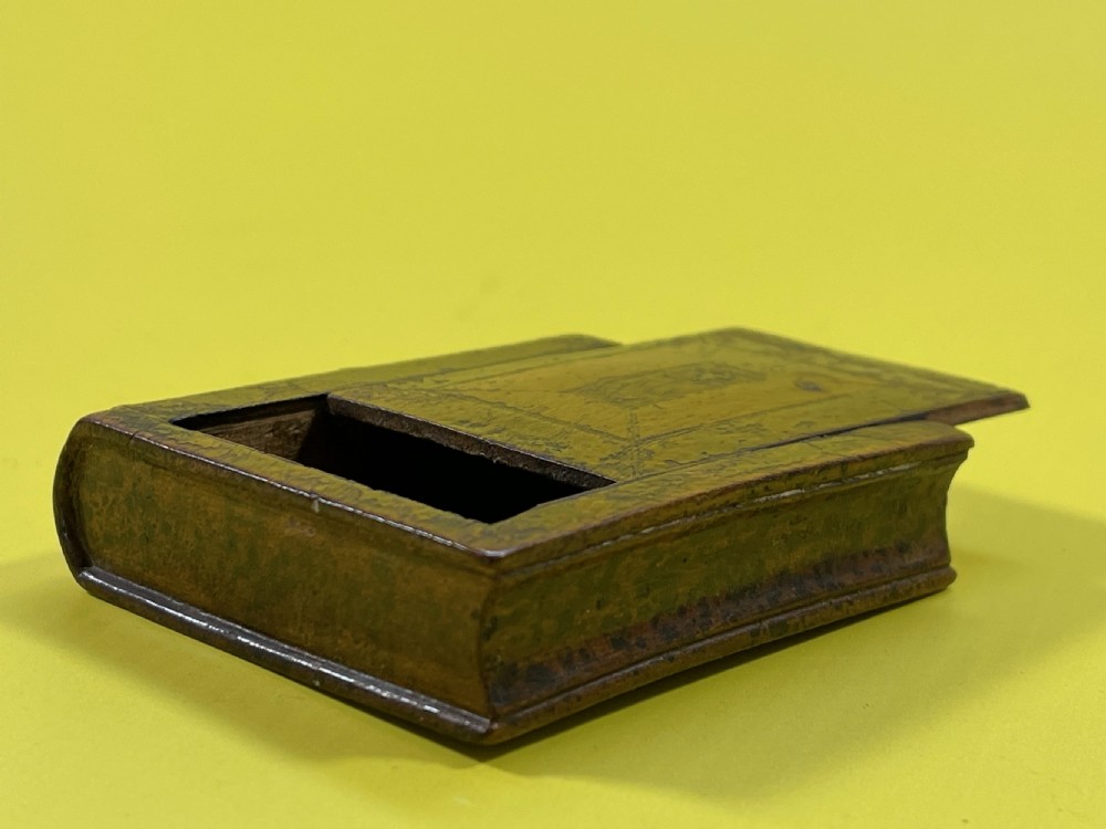 Antique Treen Book Shaped Snuff Box View IV