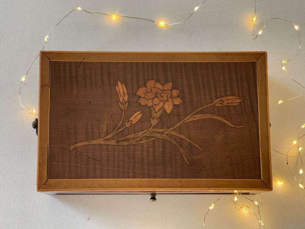 A Georgian Mahogany Inlaid Netting Box View II