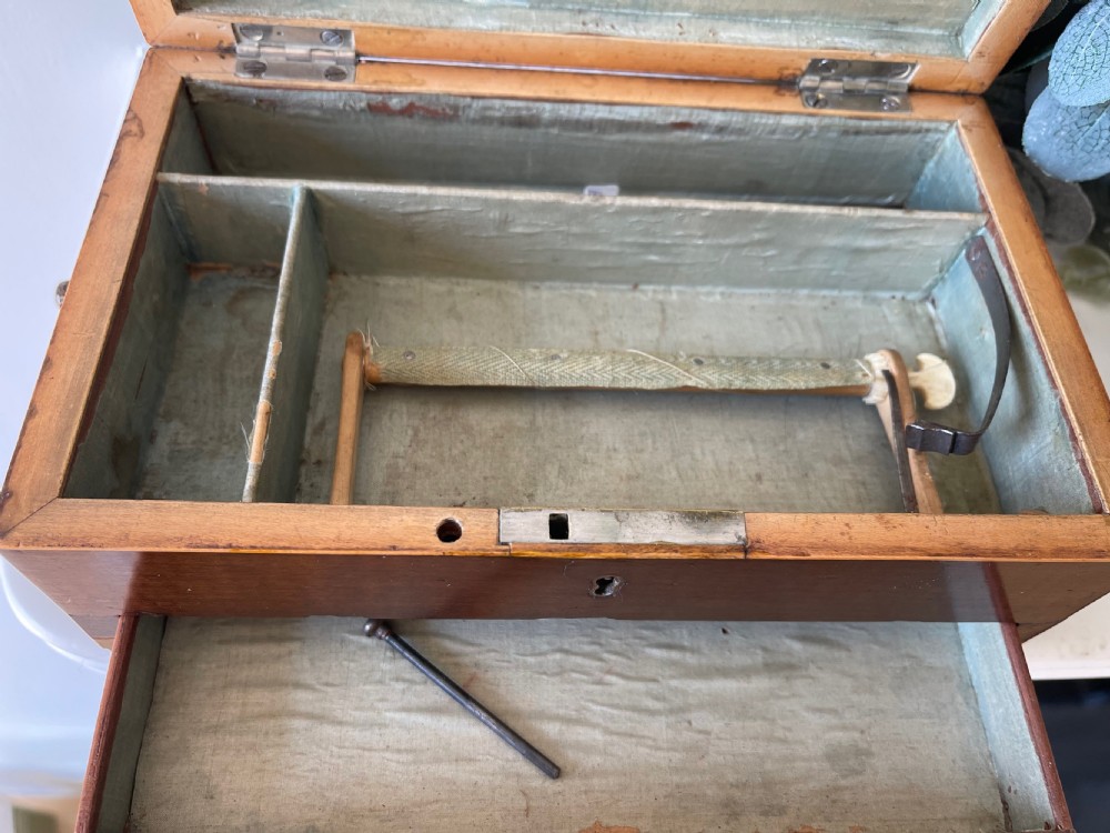 A Georgian Mahogany Inlaid Netting Box View IV