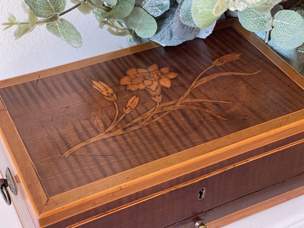 A Georgian Mahogany Inlaid Netting Box View VII