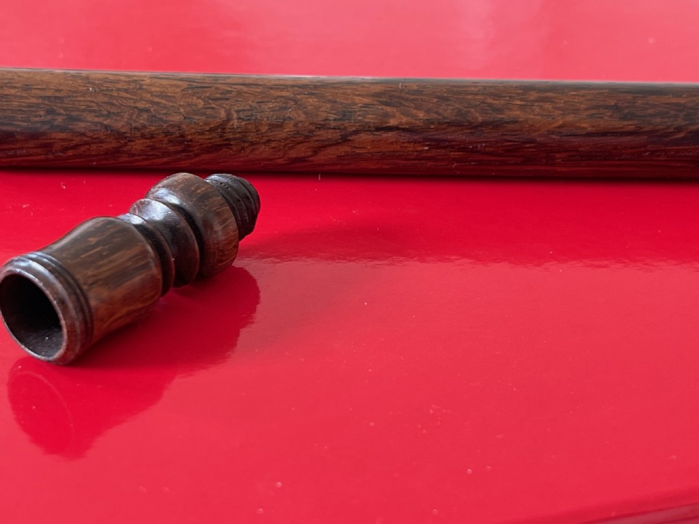 A Combined Antique Rosewood Ruler, Seal & Candle Holder View III