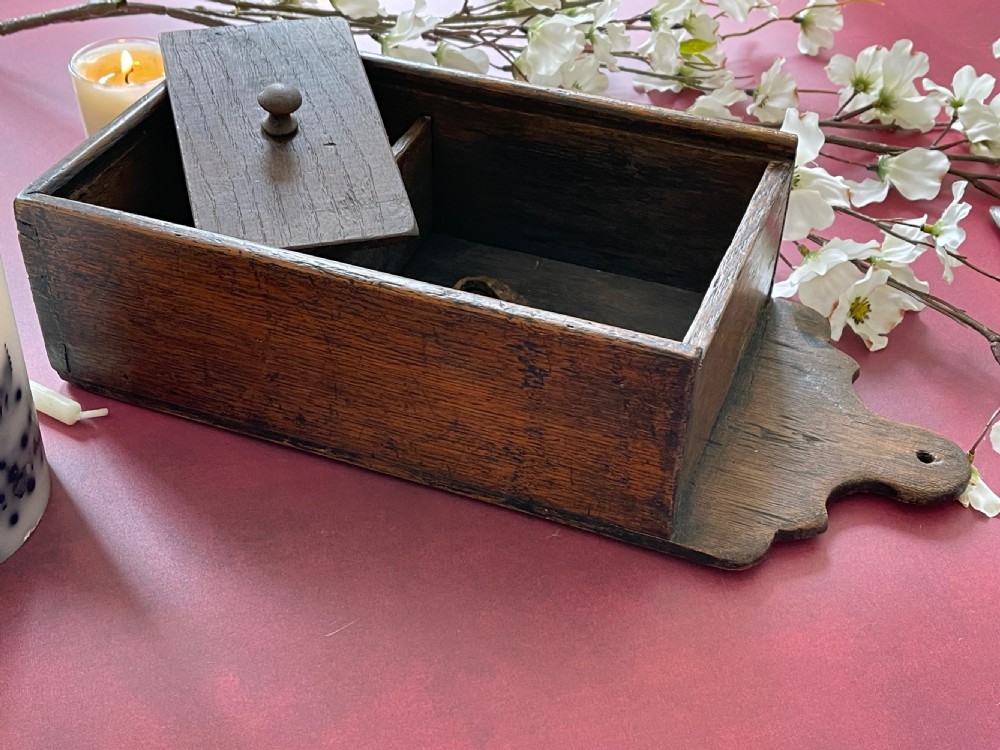 Antique Welsh Oak Tinder Box View IV