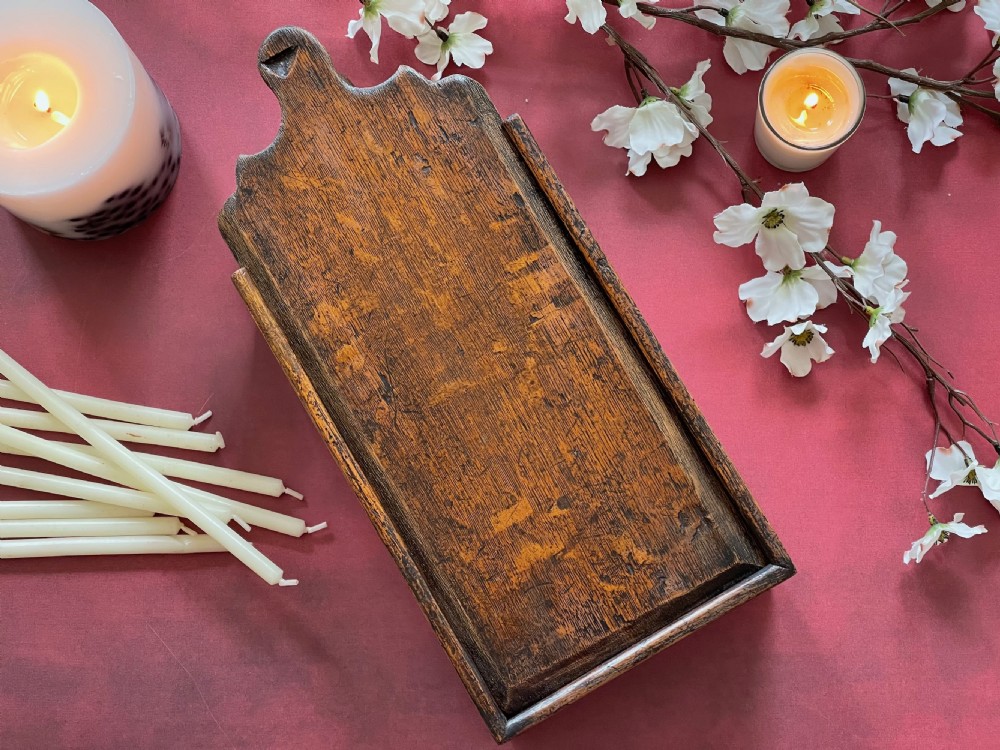 Antique Welsh Oak Tinder Box View XII