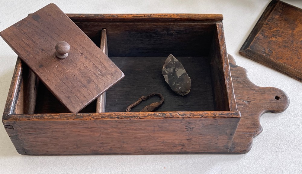 Antique Welsh Oak Tinder Box View XIII