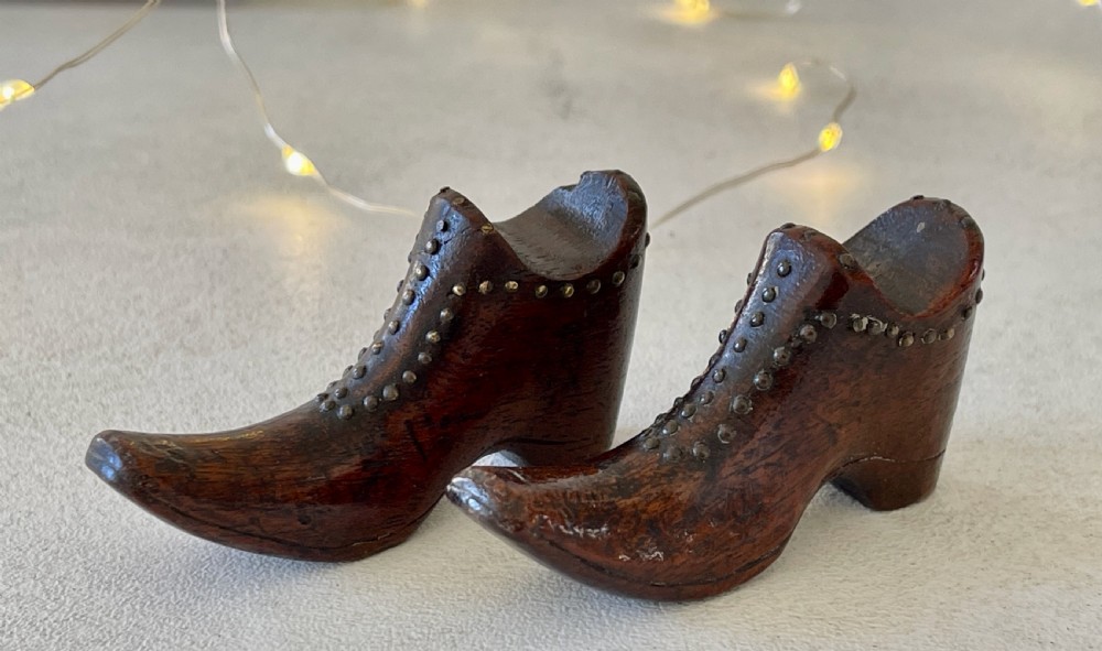 A Pair of Antique Treen Pen Rests View V