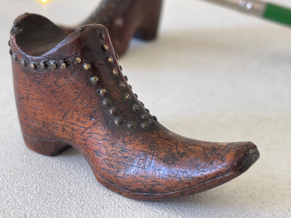 A Pair of Antique Treen Pen Rests View VI