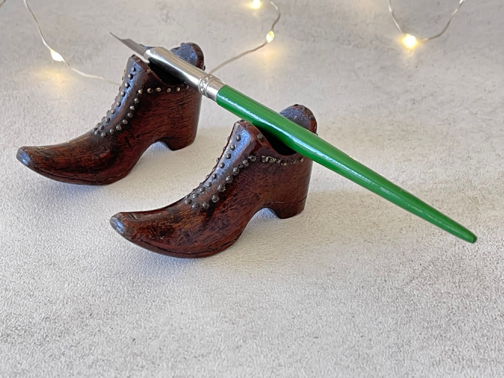 A Pair of Antique Treen Pen Rests View IX