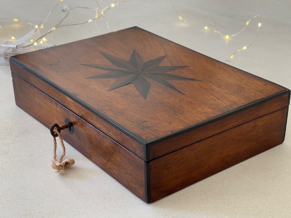 Antique Inlaid Star Box View III