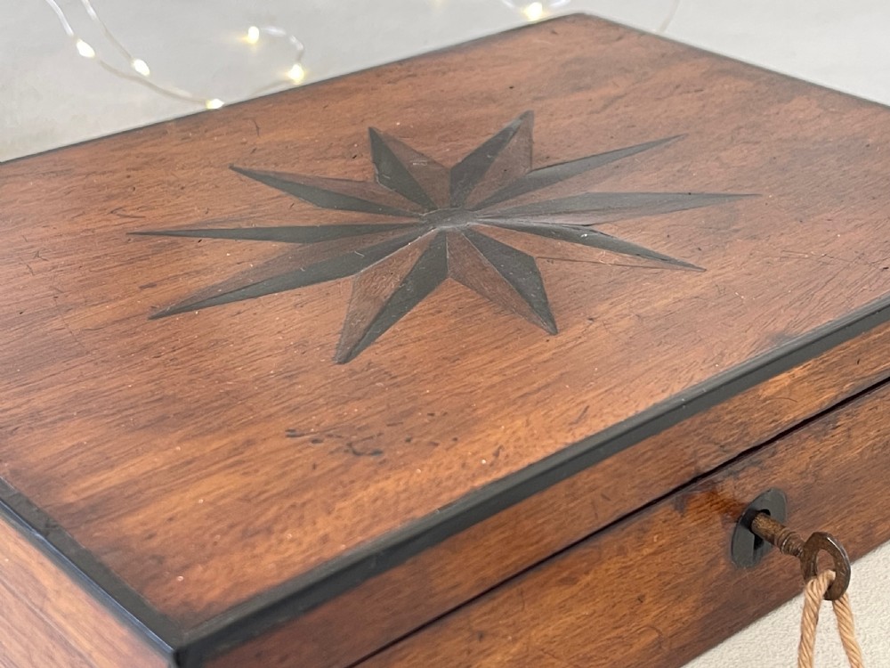 Antique Inlaid Star Box View VII