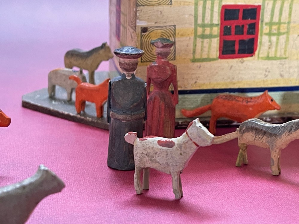 Antique Noahs Ark - includes some animals &figures View II