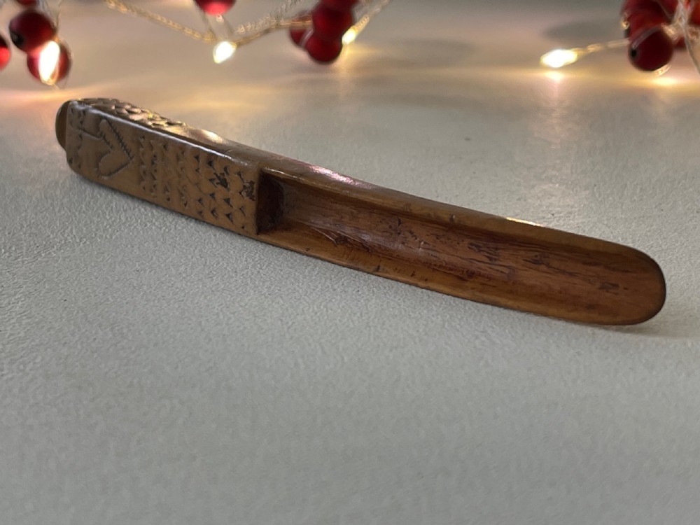 An 18th Century Antique Treen Apple Corer - love token View III