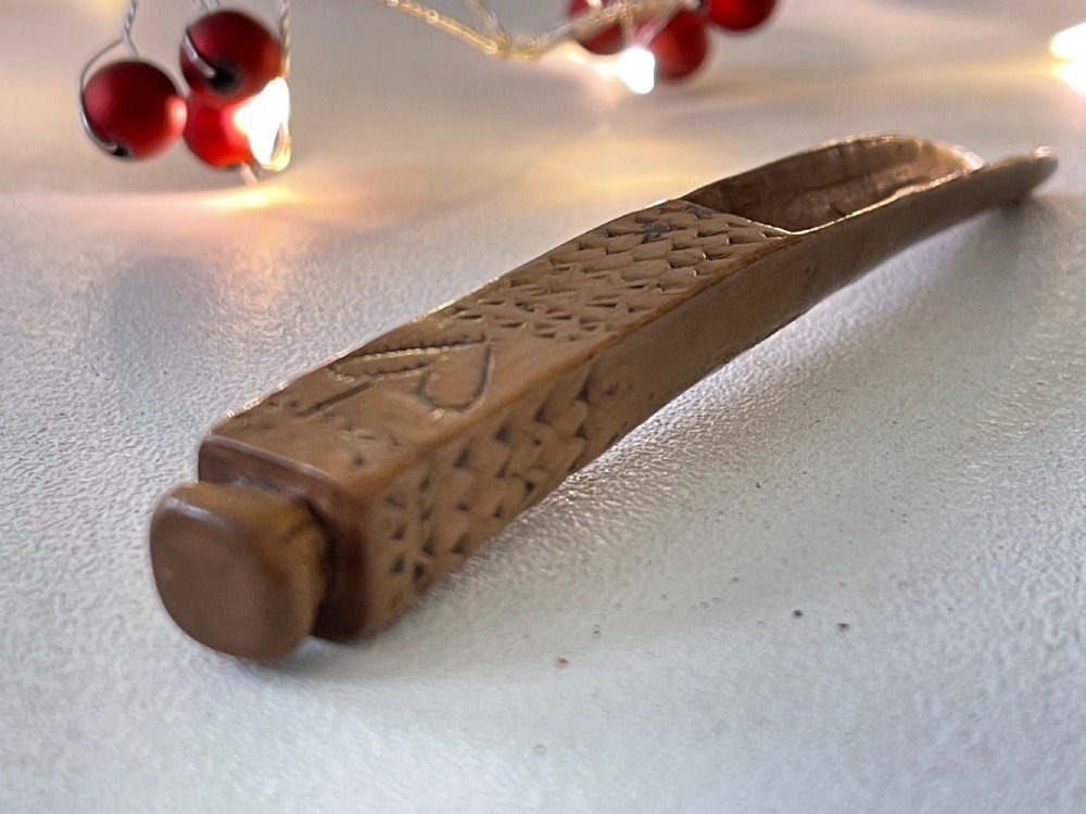 An 18th Century Antique Treen Apple Corer - love token View IV