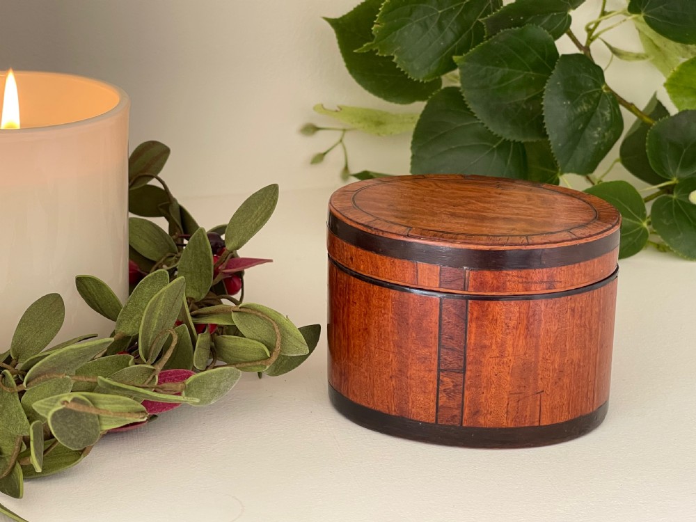 A Miniature Georgian Oval Tea Caddy View II