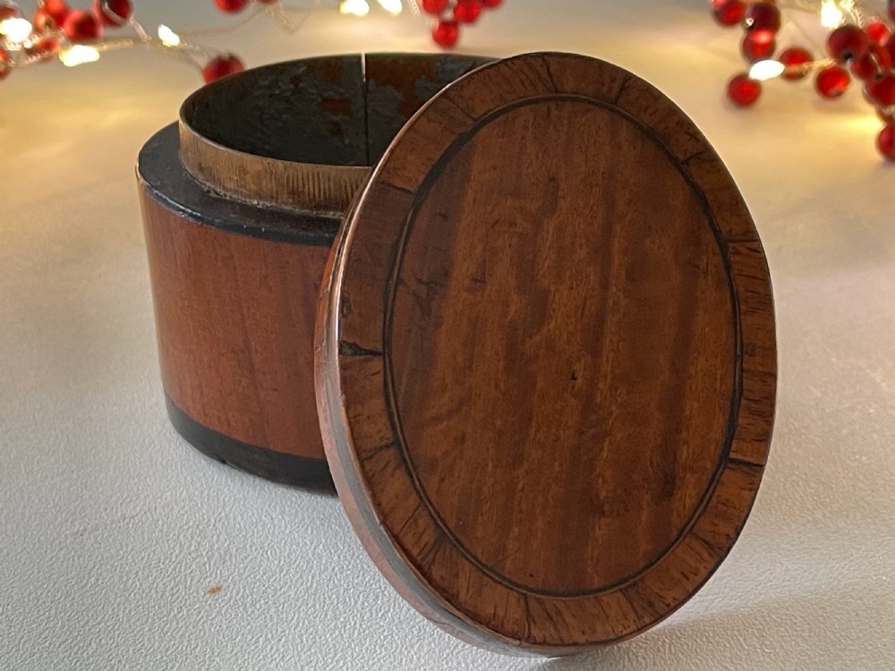A Miniature Georgian Oval Tea Caddy View IV