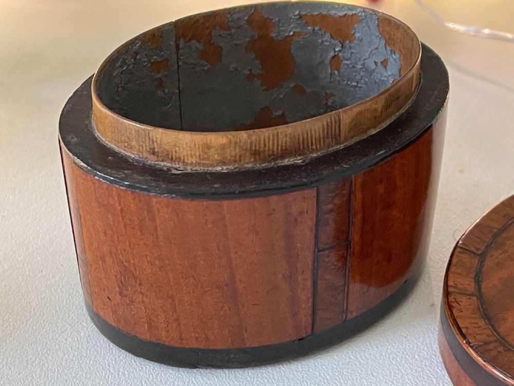 A Miniature Georgian Oval Tea Caddy View V