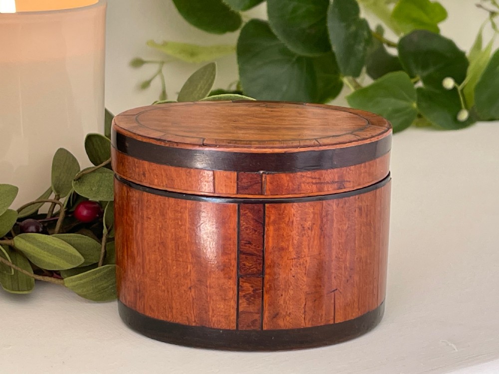 A Miniature Georgian Oval Tea Caddy View VII