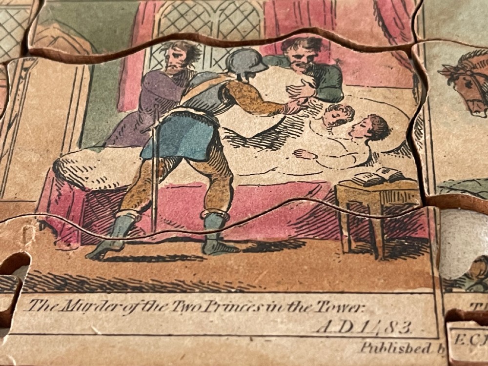 A Rare Puzzle In original box - depicting Caesars landing to death of Richard III View III