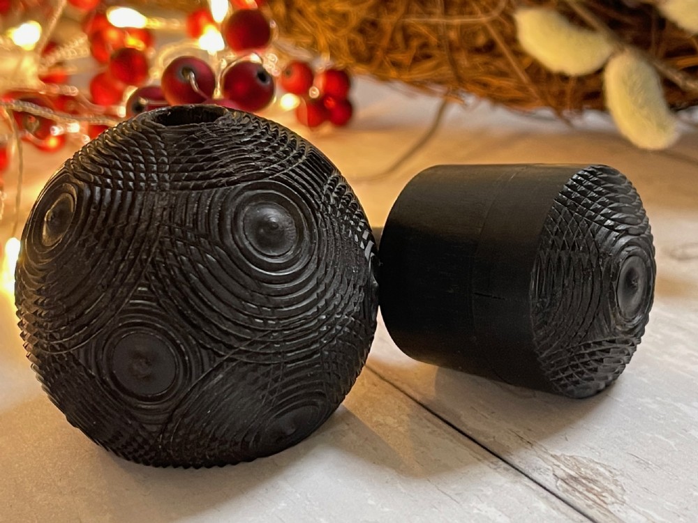 Antique Treen Puzzle Snuff Box