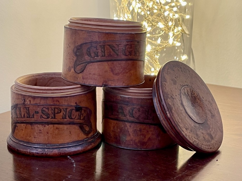 Antique Treen Three Tier Spice Tower View II