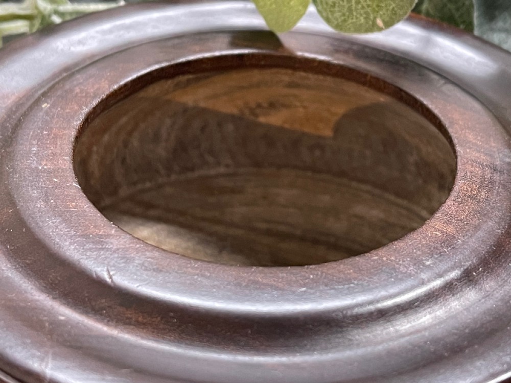 An Antique Lignum Vitae Lidded Pot View III