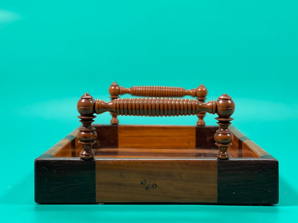 A Small Satinwood & Rosewood Small Book Tray View V