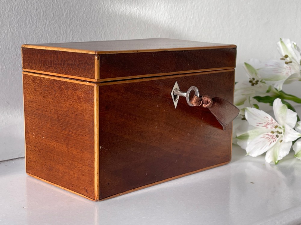 A Miniature Antique Georgian Tea Caddy