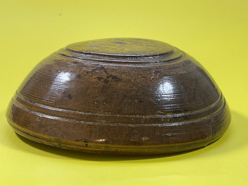 Antique Treen Small Dairy Bowl View II
