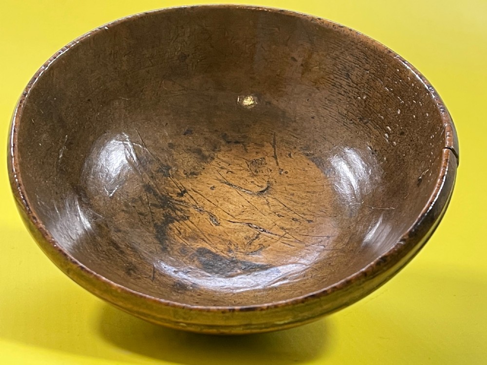 Antique Treen Small Dairy Bowl View IV