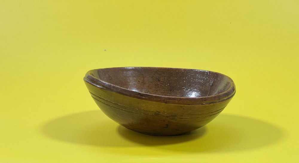 Antique Treen Small Dairy Bowl View VI