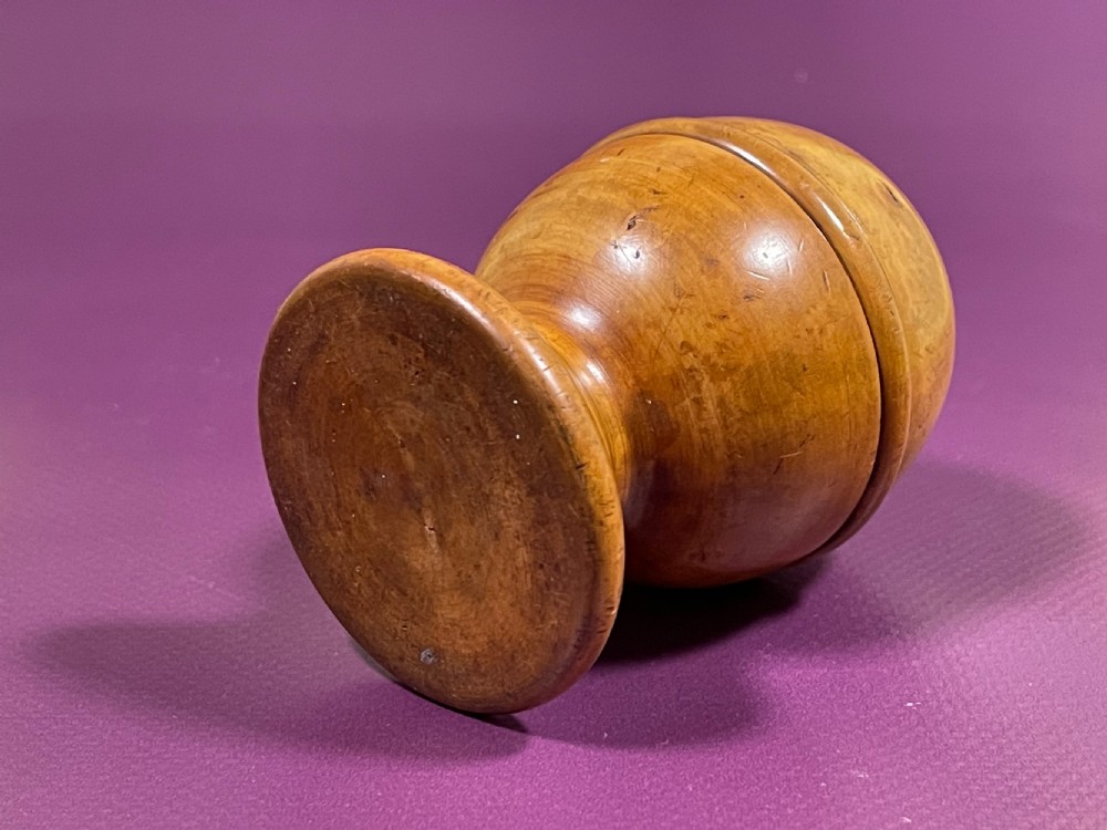 Antique Treen Boxwood Pill Silverer View II