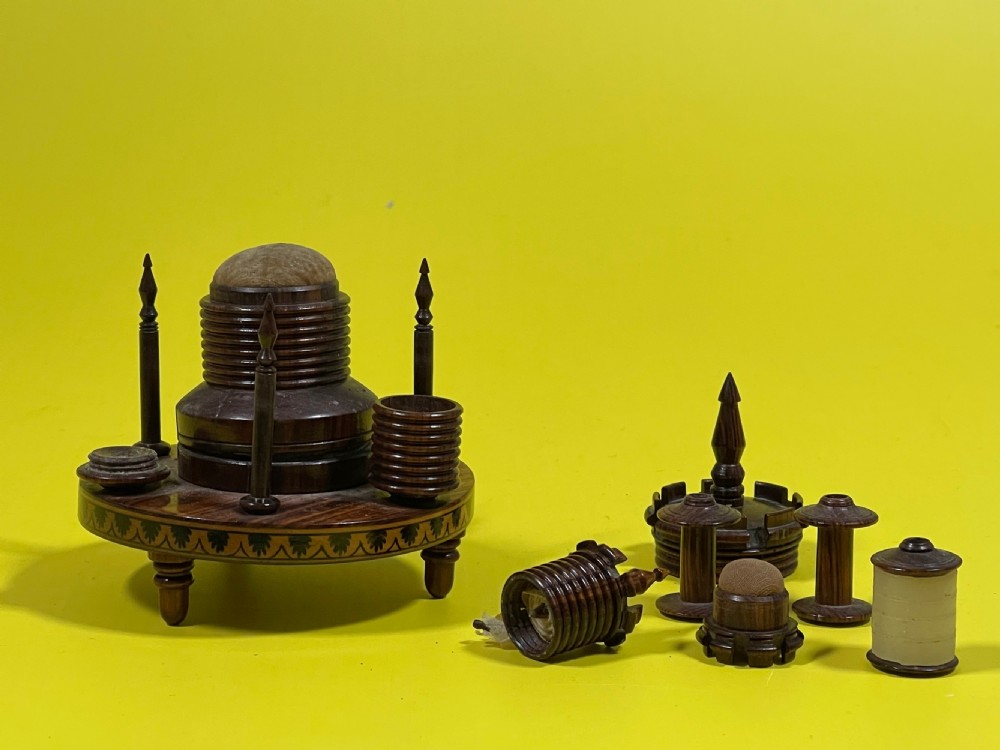 A Treen Regency Sewing Companion - Turret Shaped View III
