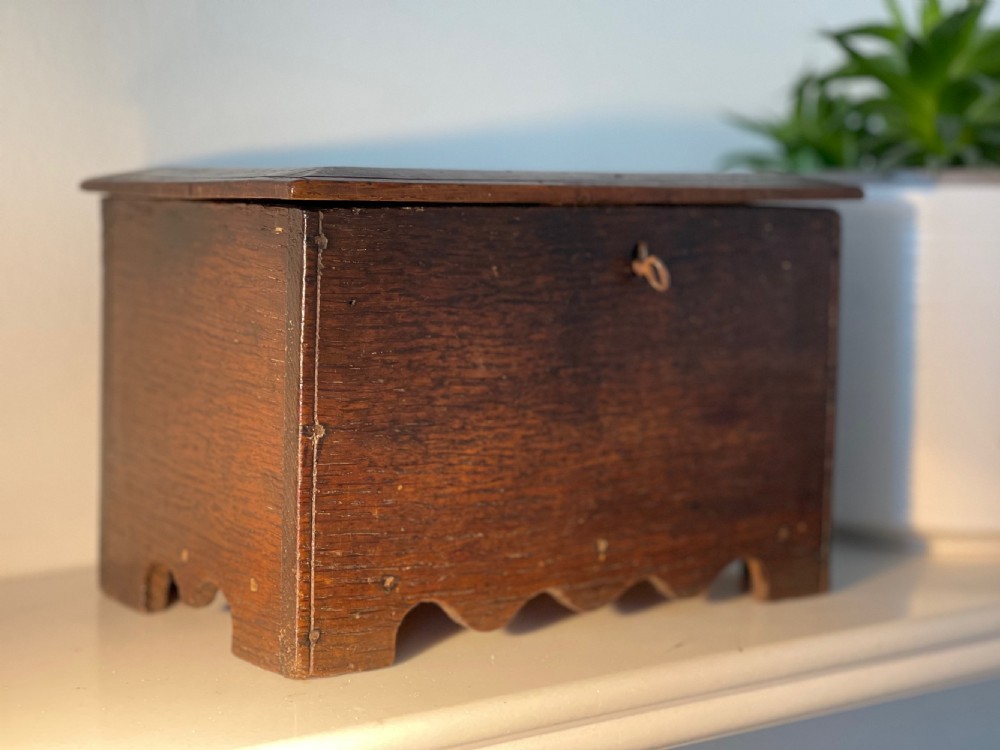 A Small Georgian Oak Boarded Box