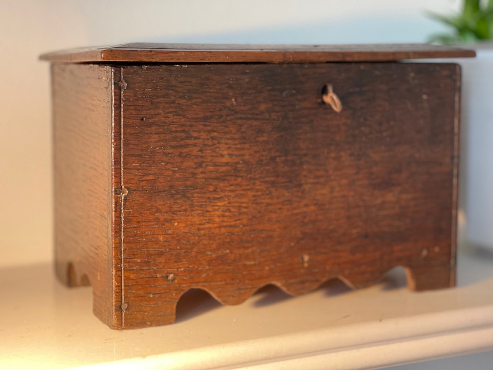 A Small Georgian Oak Boarded Box View XII