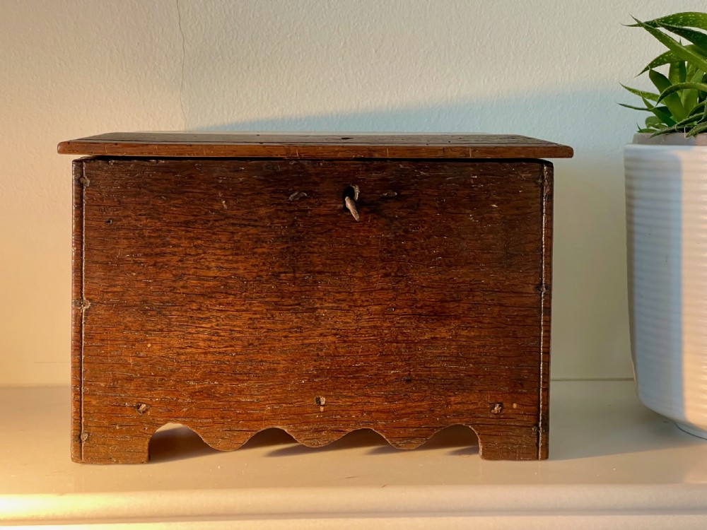 A Small Georgian Oak Boarded Box View XV