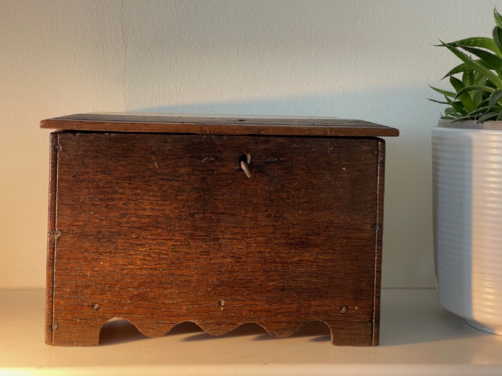 A Small Georgian Oak Boarded Box View XVI