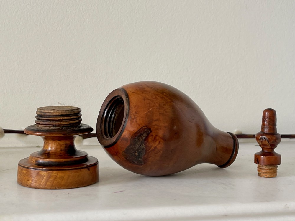 Antique Treen Spice Flask View II