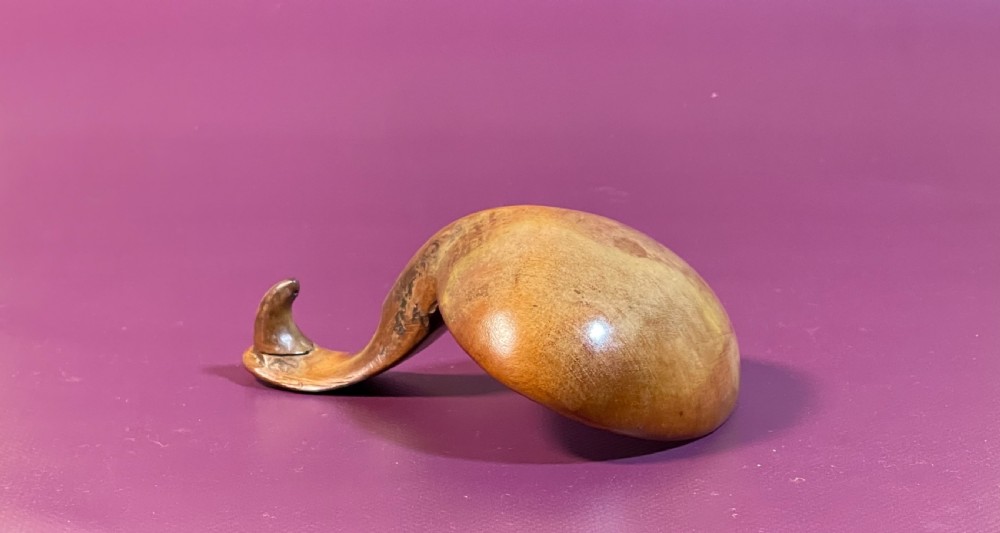 Antique Treen Welsh Ladle - flower decoration View III