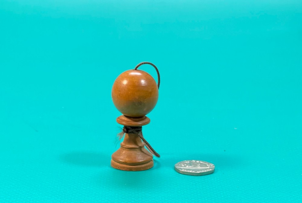A Mini Antique Treen Bilboquet