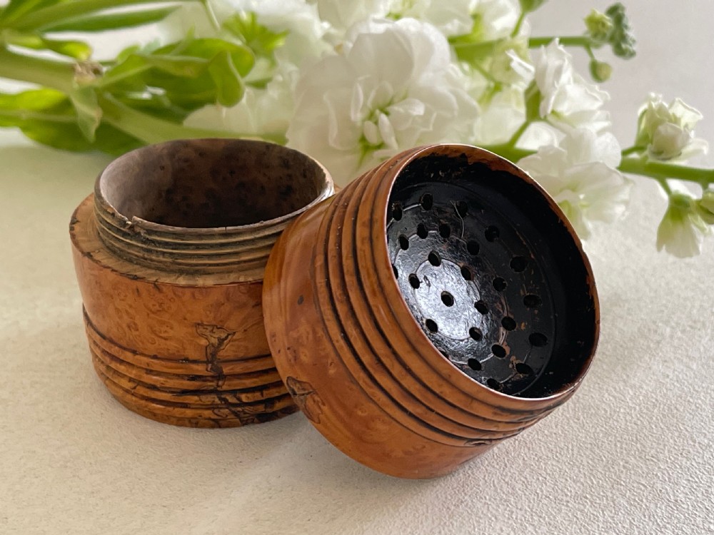 Antique Treen Pounce Pot